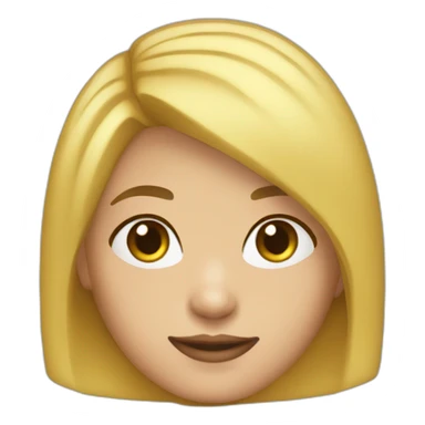 woman blonde Bob hairstyle no glasses black outfit sticker