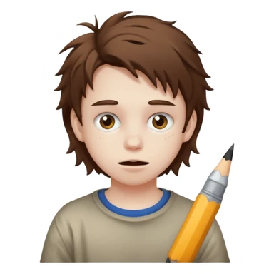 Weird kid doing something weird sticker