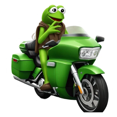 Kermit the frog riding road glide  sticker