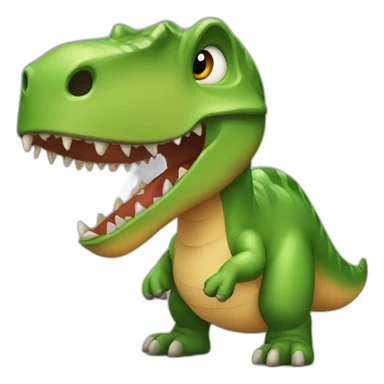Chat qui a peur d'un dinosaure sticker