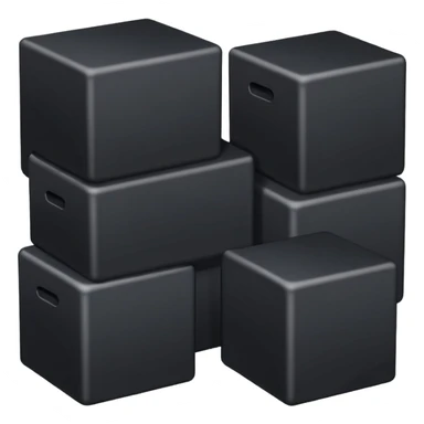 A long block of black boxes sticker