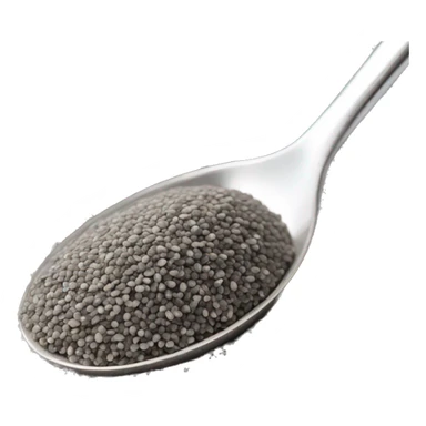 chia seeds in a spoon sticker