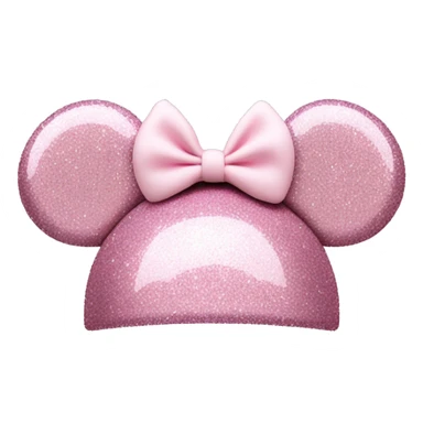 Pastel pink Minnie Mouse ears with glitter  sticker