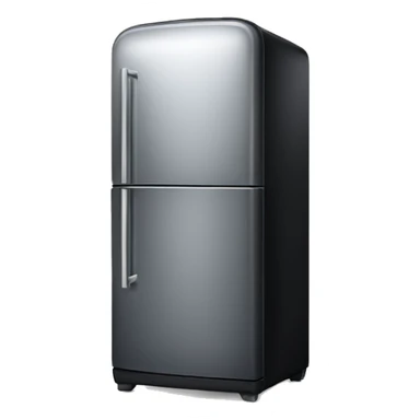 black single-door mini-fridge sticker