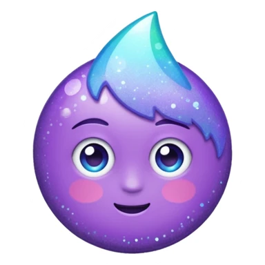 Glitter Purple and Cian hang loose sticker