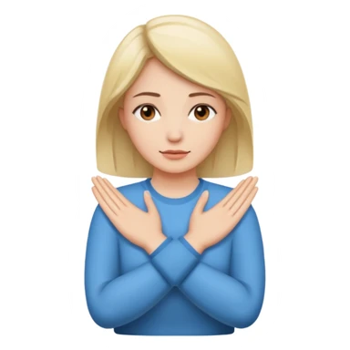 decision gesture women cross hands no Signal sticker