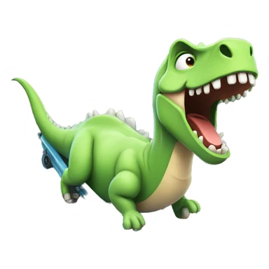 Dino on a roller coaster  sticker