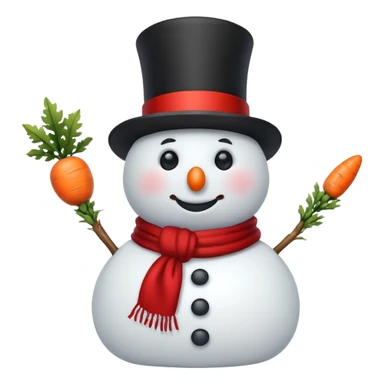 A chubby snowman sticker