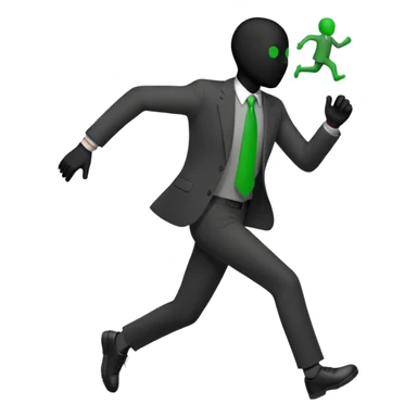 corriendo muñeco negro ampelmanchen pero sin  el verde y sin rostro sticker