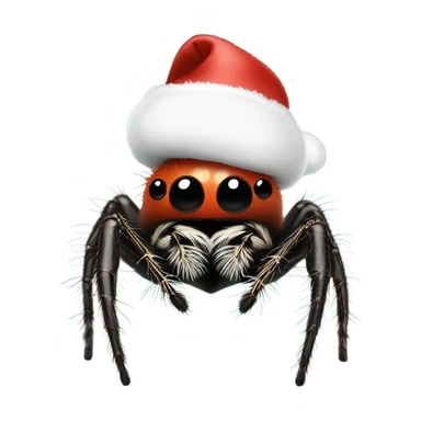 Jumping spider with Christmas hatching  sticker