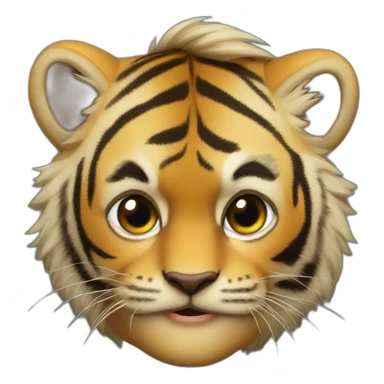 Emanuel macron sur un tigre sticker