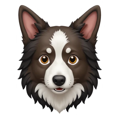 A black and white border collie werewolf. sticker