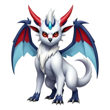 Shiny Colorful Gothic Exotic Badass Cool Absol-Zangoose-Pokémon-Fakémon-hybrid-creature (full body) sticker