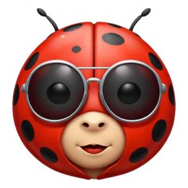 a badass ladybug with sunglasses  sticker