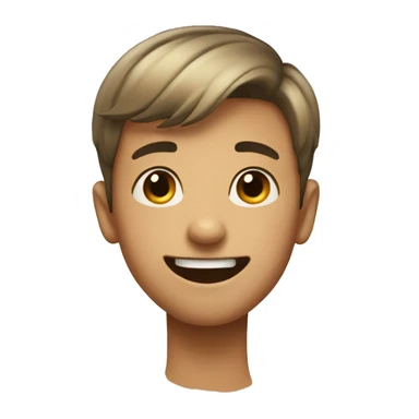 A boy blushig sticker