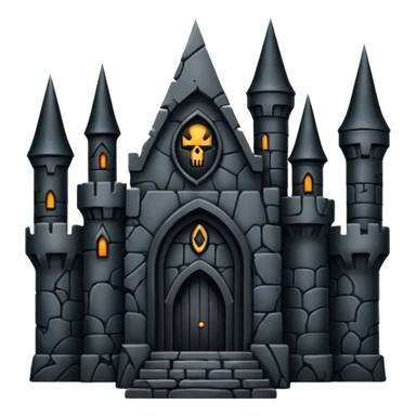 Gothic black evil castle sticker