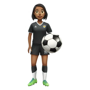 Girl Soccer player with penguin feet  sticker