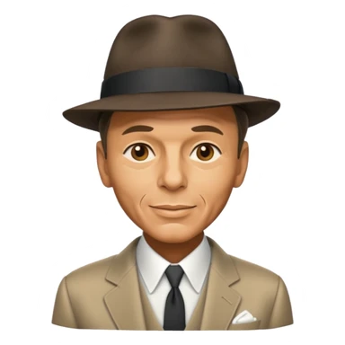 frank sinatra hat sticker