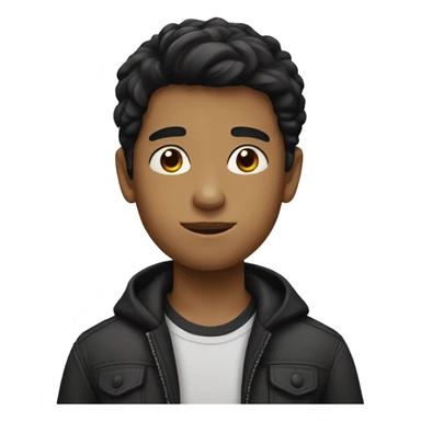 smart boy with black hair sticker