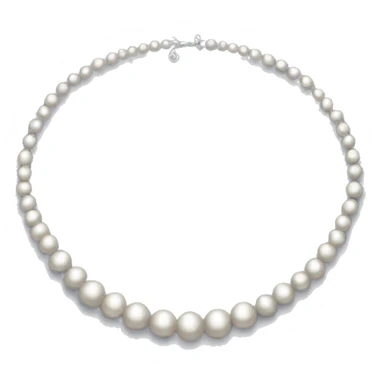 Silver pearl necklace  sticker