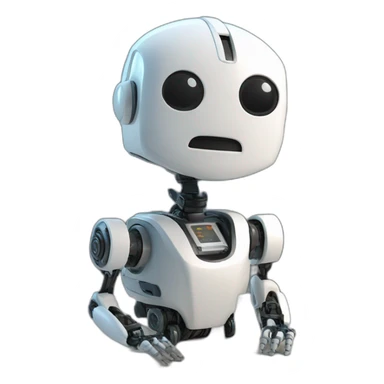 Roboter am PC sticker