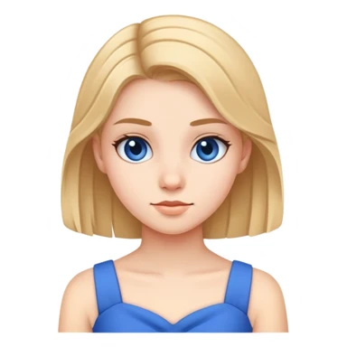 teen girl in a blue dress sticker