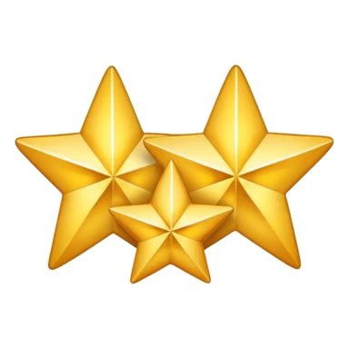 two golden stars sticker