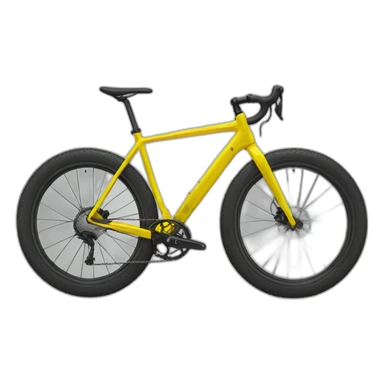 Gravel yellow bike sticker