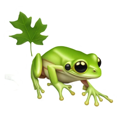 Green tree frog sticker