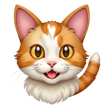 Cat with a big mouth and big ears  sticker