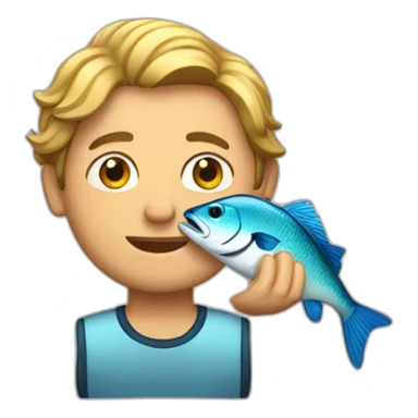 brad with fish on it sticker