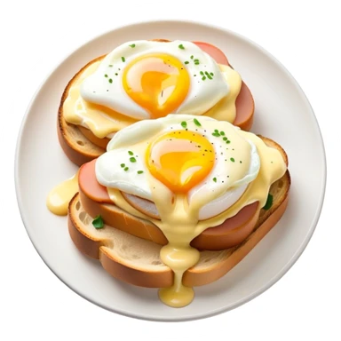 eggs benedict on sourdough bread sticker