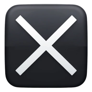 Crossed out symbol, x mark in a square sticker