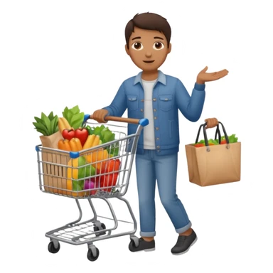 grocery shopping sticker