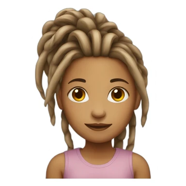 girl with dreadlocks sticker