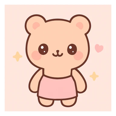 tight light pink cami, kawaii style, cute, soft colors sticker