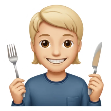 A smiley face eating out sticker