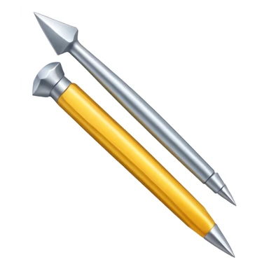 Metal sharp nail with nail head  sticker