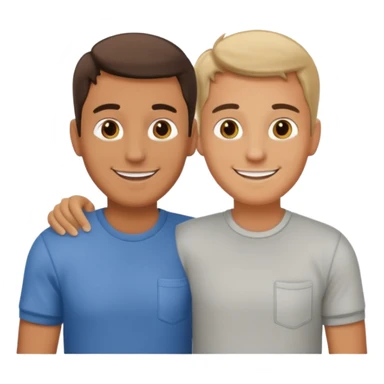 dos amigos hombres que comparten arquiler sticker