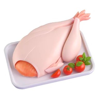 raw chicken breast on a tray sticker