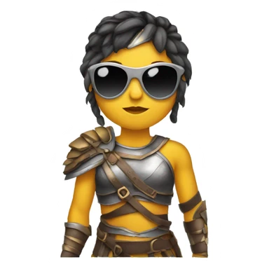 Girl gladiator with sunglasses  sticker