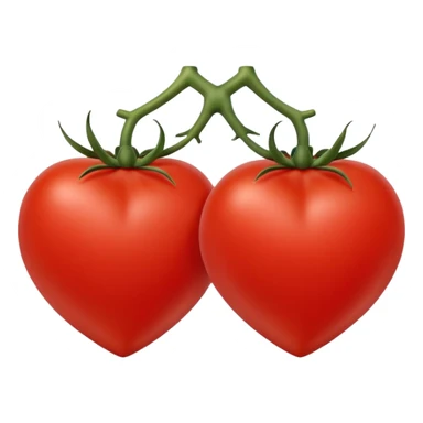 Two tomatoes with love sticker