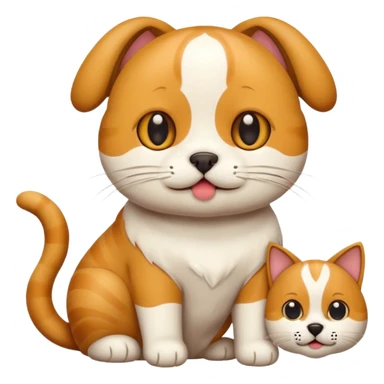 cat mix with dog sticker