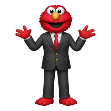 elmo in suit sticker