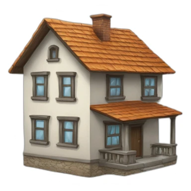 Two houses and ten people sticker