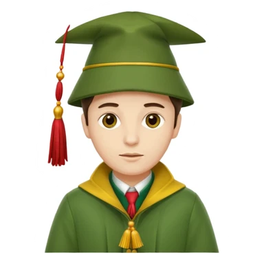 Vytvoř mi vodníka se zeleným sakem a zeleným kloboukem s cervenyma a zlutyma trasnickama sticker