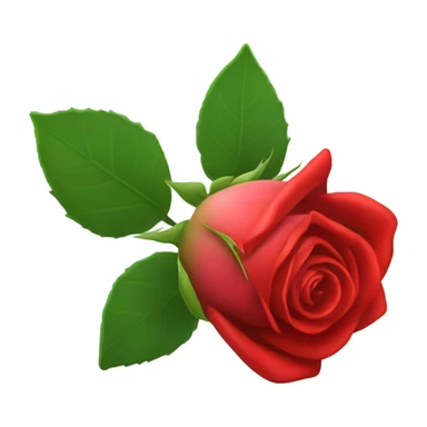 red rosebud sticker