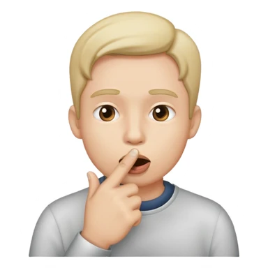 Finger in mouth  sticker