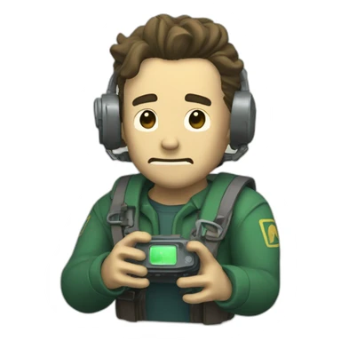 Fallout Pip Boy who is crying  sticker