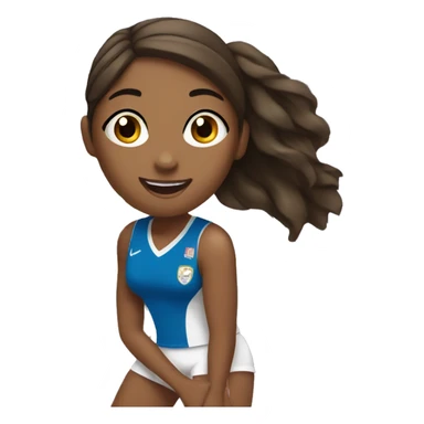 summer olympics girl playing volleyball sticker